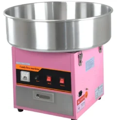Macchina per Zucchero Filato Rosa Professionale Acciaio con Cupola