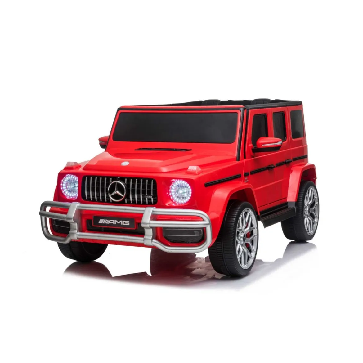 Macchinina Rosso Elettrica Bambini Mercedes G Batteria 12 V Fuoristrada