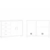 Madia Credenza Noce Mobile 2 Ante 4 Cassetti Contenitore Basso Salone