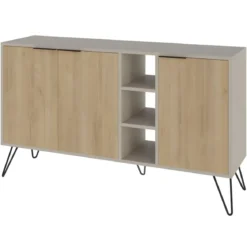 Madia Moderna 3 Ante Credenza da Soggiorno con Vani Rovere