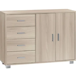 Madia Olmo Credenza Bassa Mobile 2 Ante 4 Cassetti Contenitore Salone