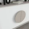 Madia Soggiorno Moderna 110 cm Tortora Ante Bianco Piedini Salvaspazio