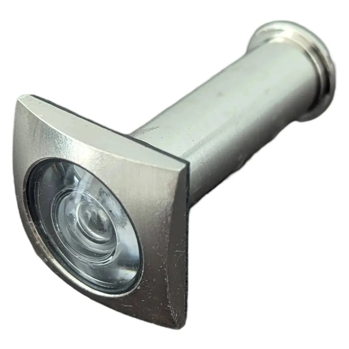 Maniglia Porta Blindata Kit Accessori Quadrato con Pomo Esterno Argento