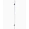 Maniglione Cromato Satinato Piatto 80 cm per Porta Esterna Blindata Verticale