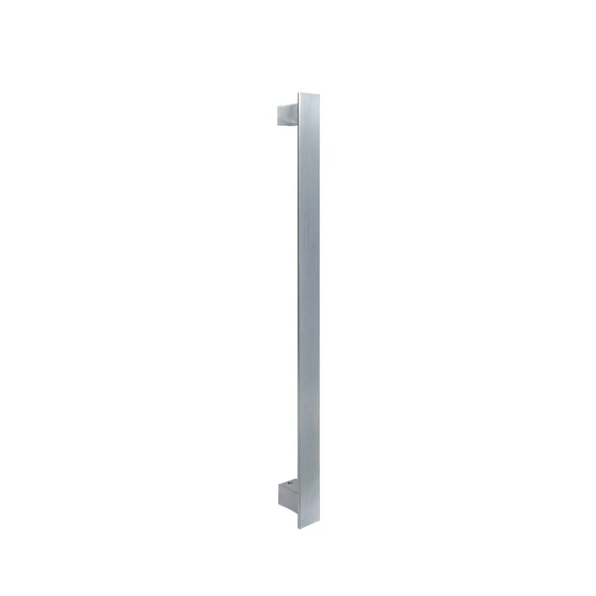 Maniglione Cromato Satinato Piatto per Porta Esterna Blindata Verticale 50cm