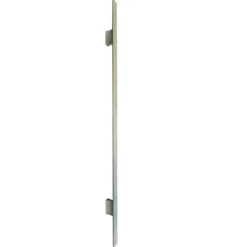 Maniglione per Porta Blindata da 120cm Cromato Satinato Piatto Verticale da Esterno