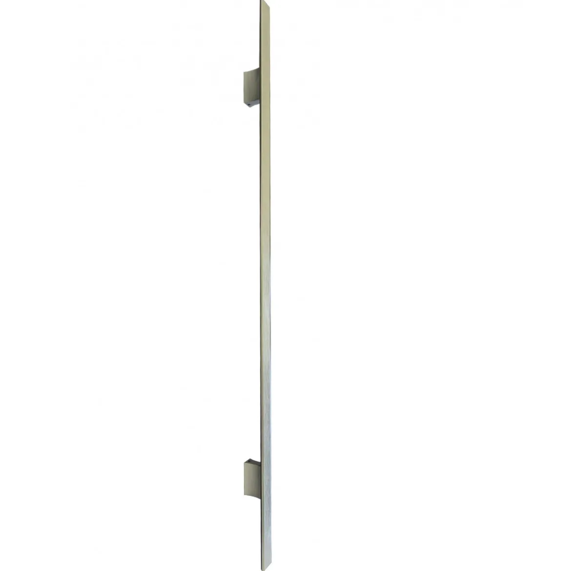 Maniglione per Porta Blindata da 120cm Cromato Satinato Piatto Verticale da Esterno