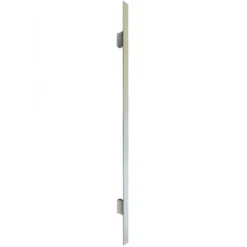 Maniglione per Porta Blindata da 120cm Cromato Satinato Piatto Verticale da Esterno