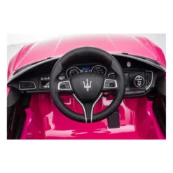 Maserati Ghibli Rosa Macchina Elettrica a Batteria 12 V Telecomando