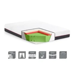 Materasso per Letto Singolo 80x190 a Una Piazza Morbido in Memory Foam