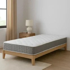 Materasso 1 Piazza e Mezza 120x190x25 Memory Foam Grigio Traspirante