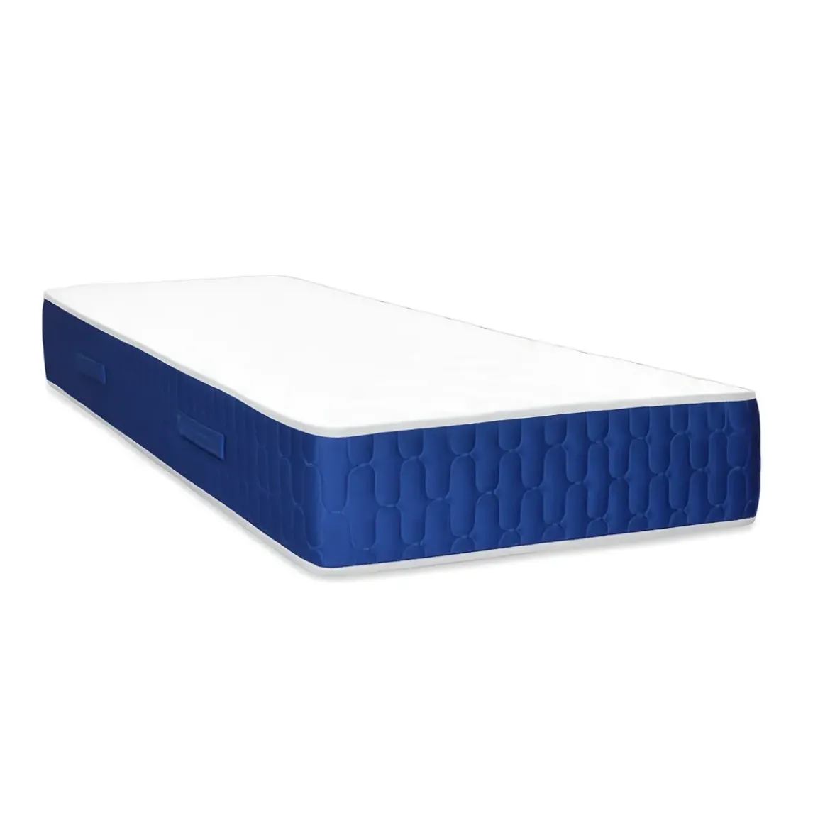 Materasso Singolo 80x190x25 cm Memory Foam Bordo Blu Traspirante