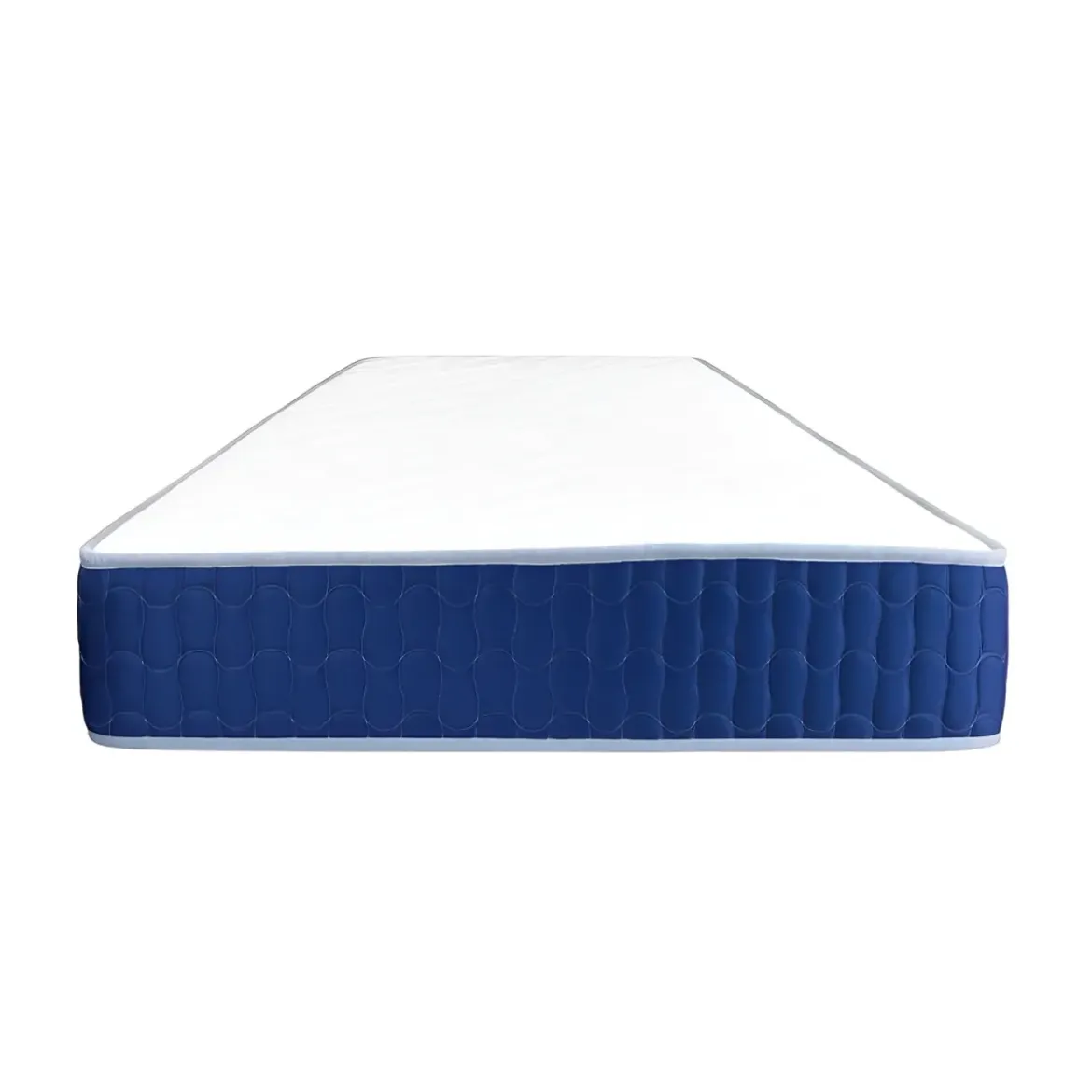 Materasso Singolo 80x190x25 cm Memory Foam Bordo Blu Traspirante