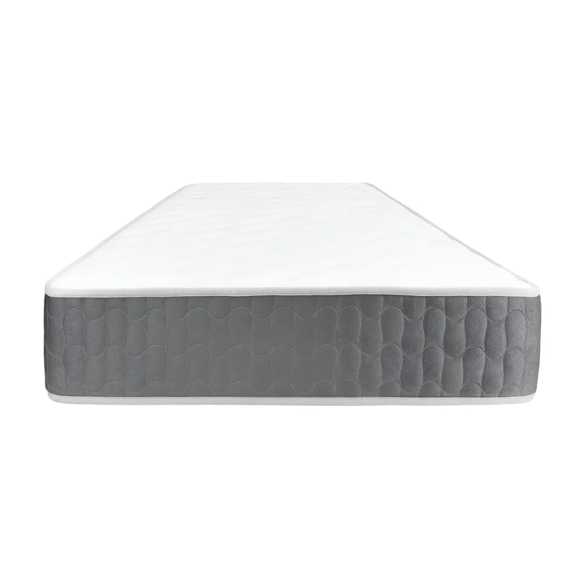 Materasso Singolo 80x190x25 cm Memory Foam Invernale con Bordo Grigio