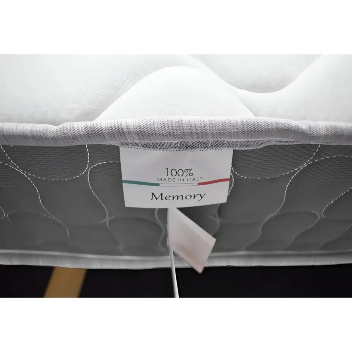 Materasso Singolo 80x190x25 cm Memory Foam Invernale con Bordo Grigio