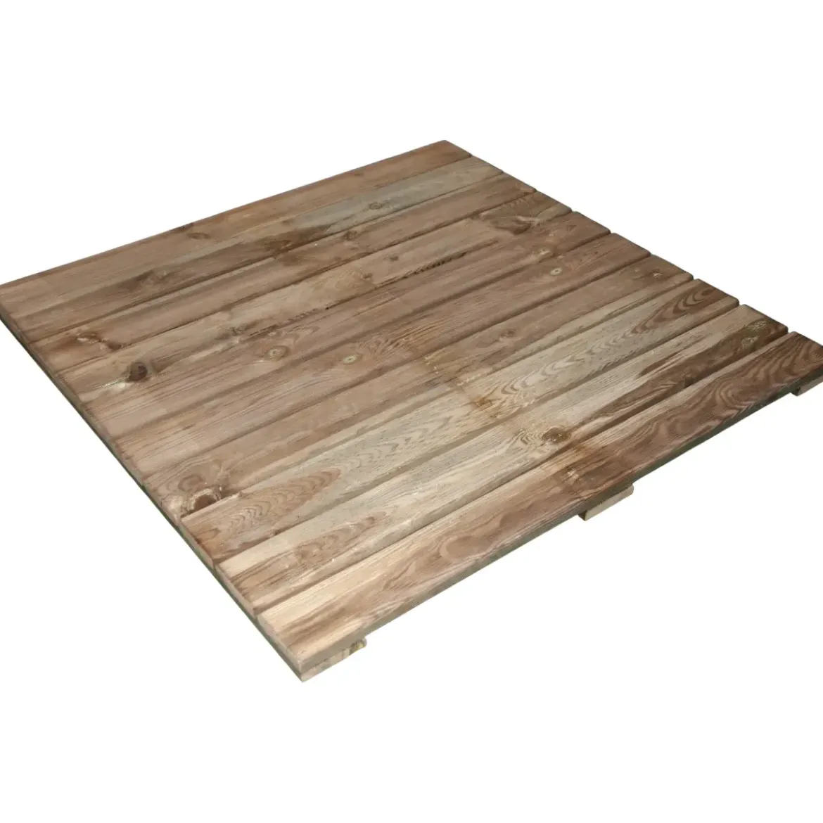 Mattonella Legno 100x100 cm Pavimentazione da Esterno Pino Impregnato