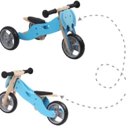Minibike 2 in 1 Elefante Legno per Bambini 18–36 Mesi Bici Equilibrio