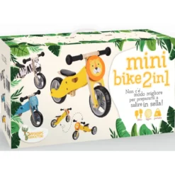 Minibike 2 in 1 Zebra in Legno per Bambini 18–36 Mesi Bici Equilibrio