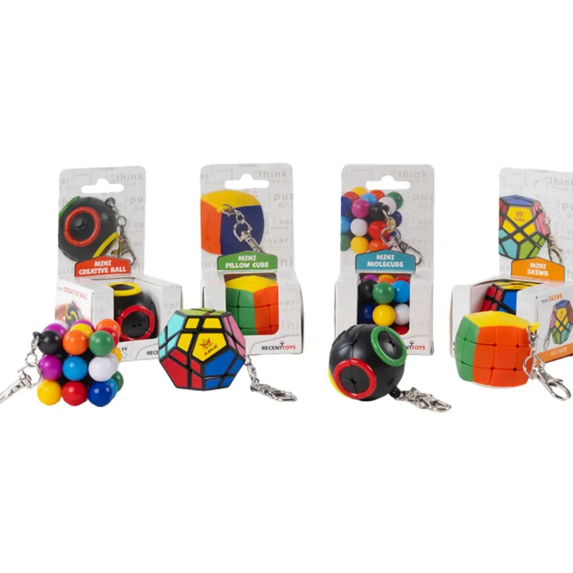 Mini Rompicapo Portachiavi 20 Pezzi con Espositore da Banco