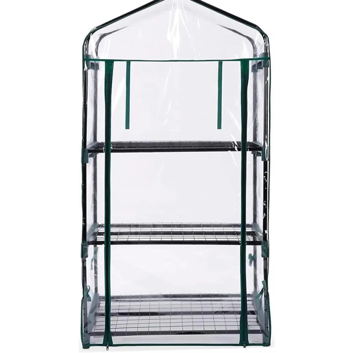 Mini Serra in Acciaio per Piante Copertura in PVC da Giardino o Balcone