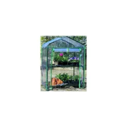 Mini Serra per Piante 2 Ripiani Copertura in PVC da Giardino Balcone Terrazzo
