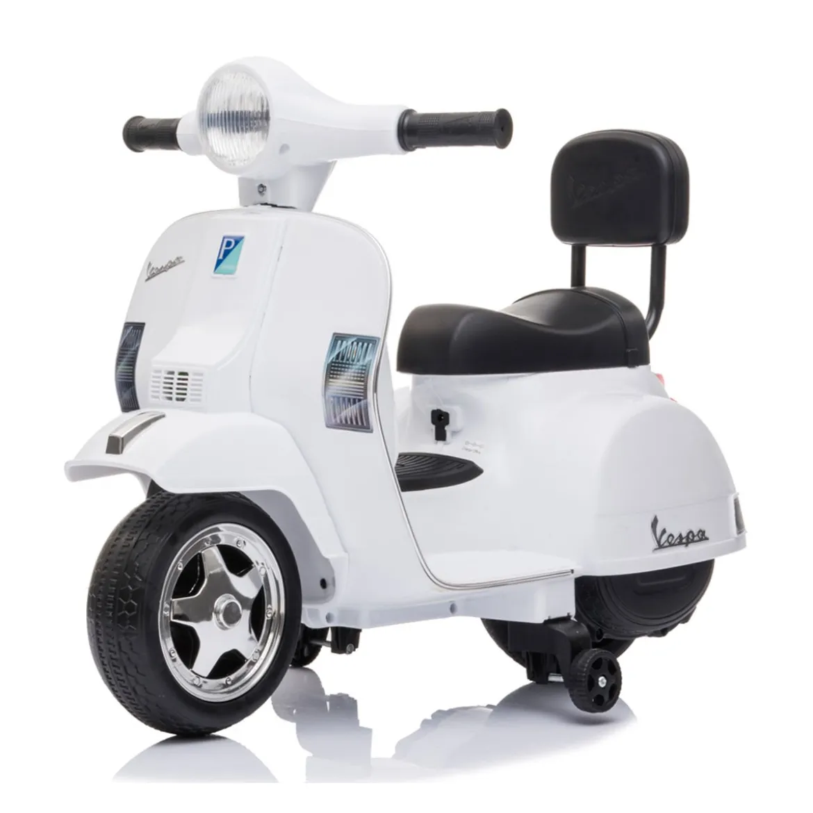 Mini Vespa Piaggio Bianca Elettrica per Bambini Batteria 6 V