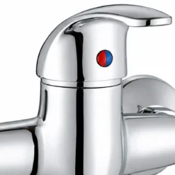 Miscelatore Lavello a Muro Monocomando Ottone Cromato Cartuccia 40 mm