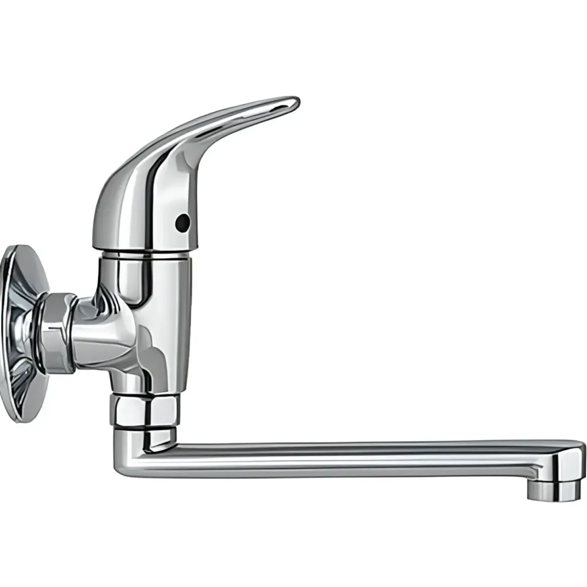 Miscelatore Lavello a Muro Monocomando Ottone Cromato Cartuccia 40 mm