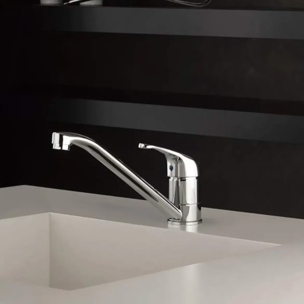 Miscelatore Lavello Monocomando Ottone Cromato Cartuccia 40 mm