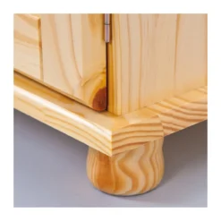 Mobile Alto Credenza Vetrina 3 Ante 3 Cassetti Legno da Soggiorno Cucina Rustico