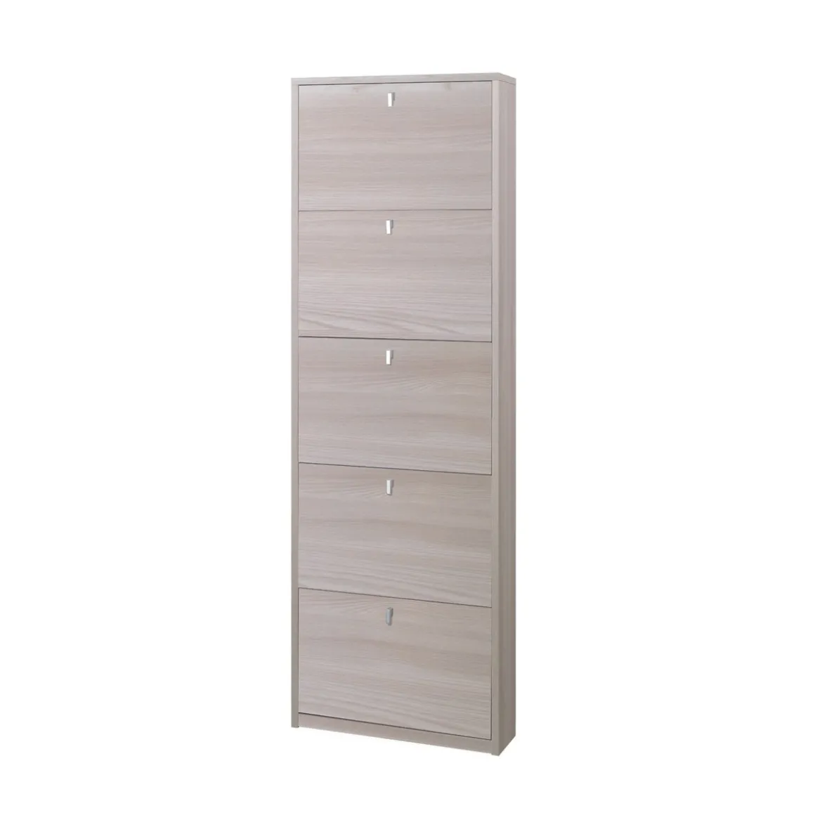 Mobile Alto Scarpiera 5 Ante Ribalta Olmo in Legno Porta Scarpe Salvaspazio Slim
