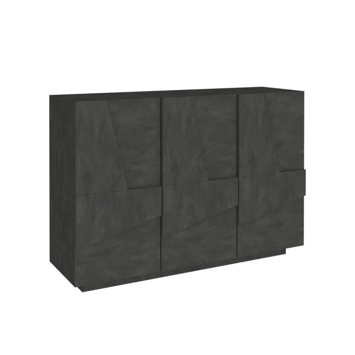 Mobile Ardesia con 3 Ante Credenza Moderna per Soggiorno 120 cm Basso