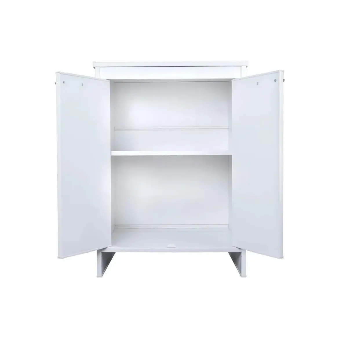 Mobile Bagno 60x50x85 cm PVC 2 Ante Bianco Lavanderia