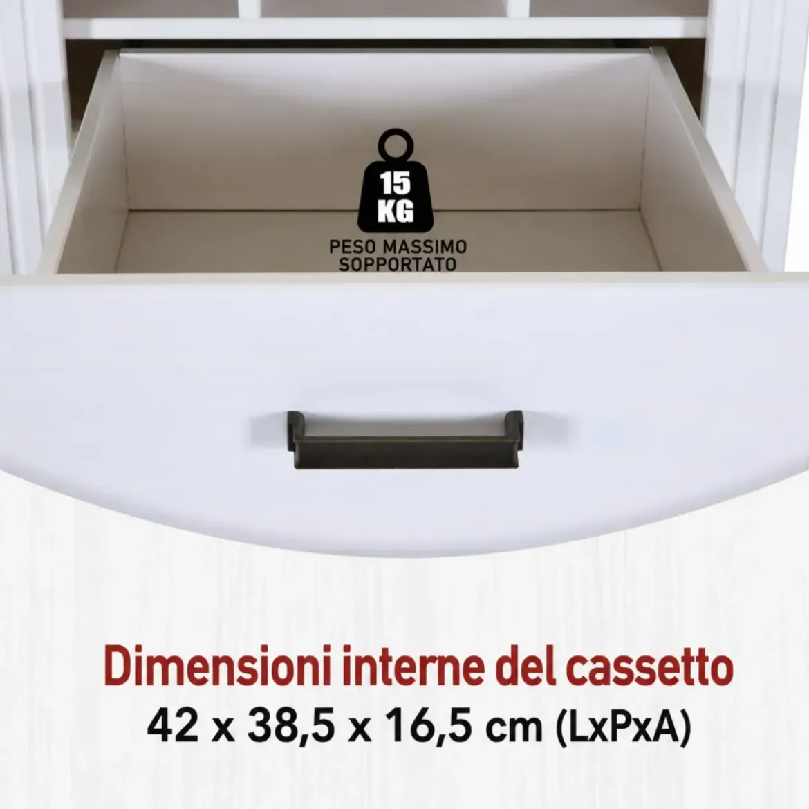 Mobile Bar Armadio da Cucina Portabottiglie in Legno Bianco Rovere