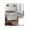 Mobile Base per Cucina Componibile Dispensa in Legno Bianco 40 cm Larghezza