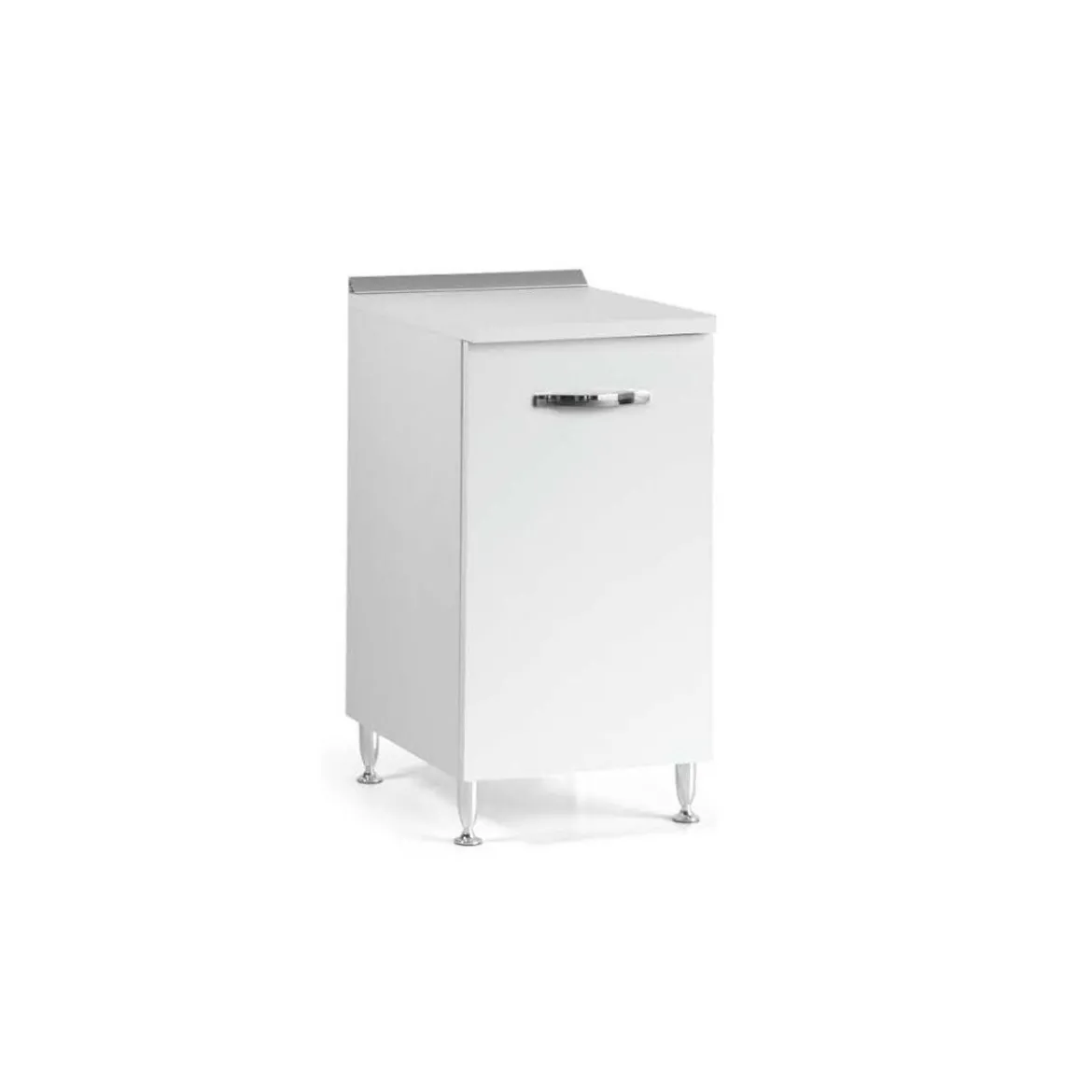 Mobile Base per Cucina Componibile Dispensa in Legno Bianco 40 cm Larghezza