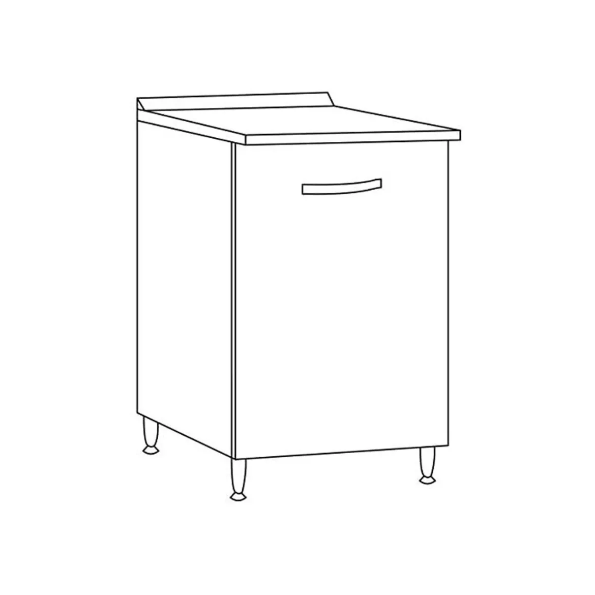 Mobile Base per Cucina Componibile Dispensa in Legno Bianco 40 cm Larghezza