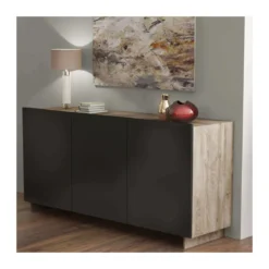 Mobile Basso 3 Ante in Legno Credenza Moderna da Soggiorno Ingresso