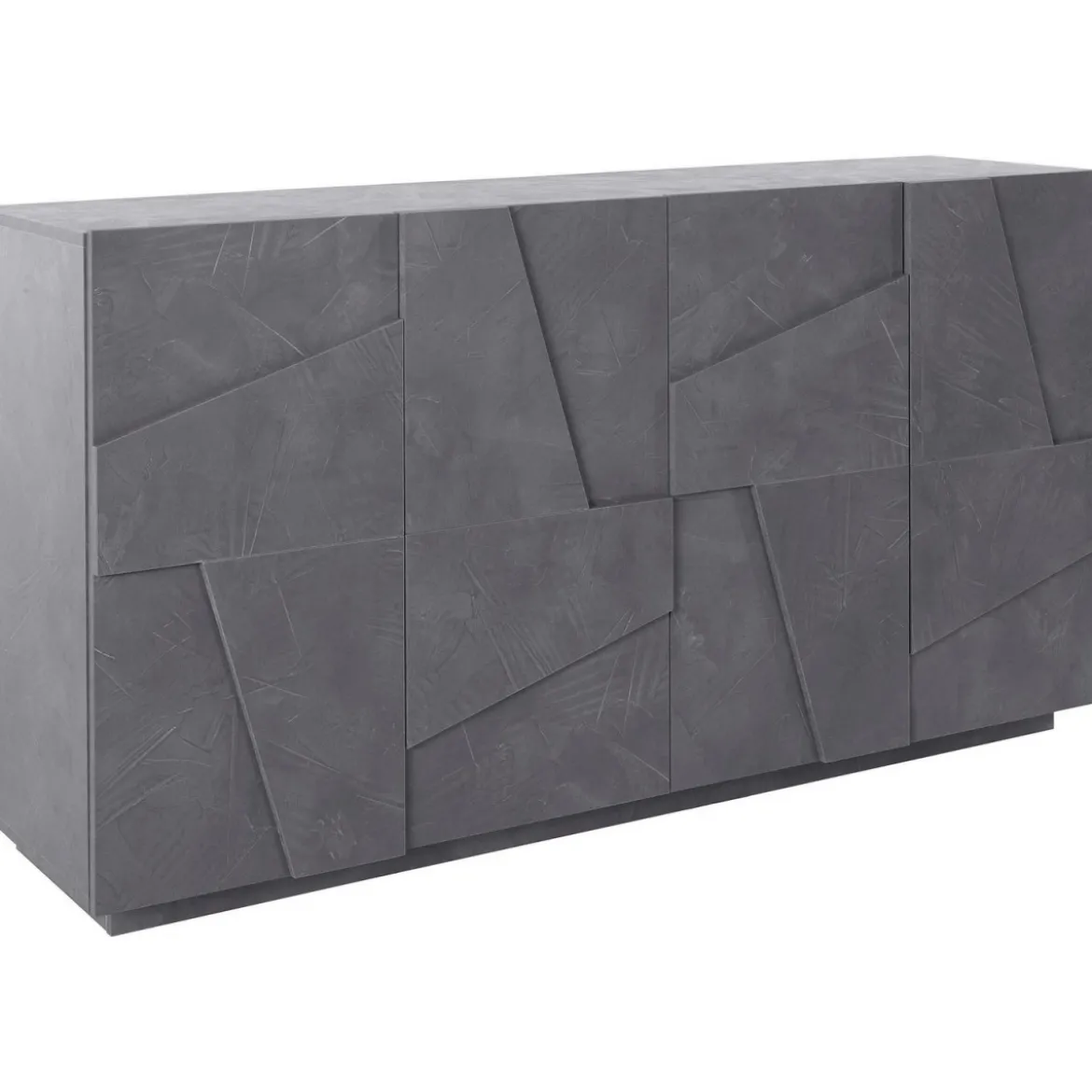 Mobile Basso 160 cm Credenza in Legno Ardesia Madia con Ante da Soggiorno