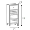 Mobile Cassettiera Bianca 4 Cassetti Shabby Multiuso Shabby Legno Cucina Bagno