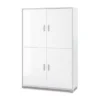 Mobile Credenza 4 Ante Bianco Lucido Buffet Ripiani Ufficio Soggiorno Ingresso