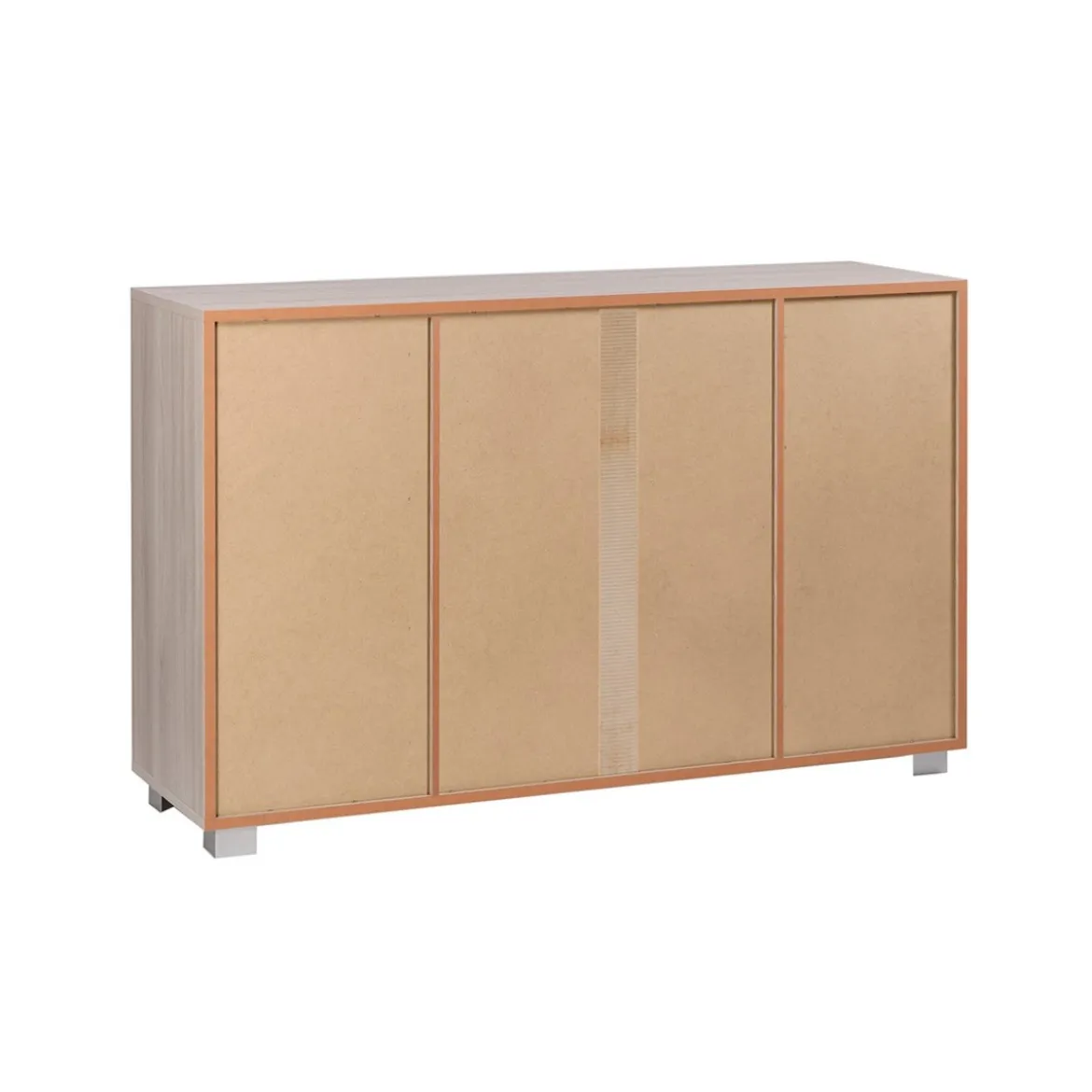 Mobile Credenza 2 Ante 4 Cassetti Grigio Cemento Beton Madia Contenitore Salotto