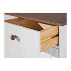 Mobile Credenza 2 Ante 2 Cassetti Bianco Noce Madia Dispensa Buffet da Cucina
