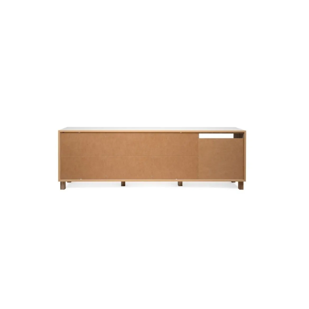 Mobile Credenza 200 cm 3 Ante in Legno Bianco e rovere Naturale Madia Soggiorno