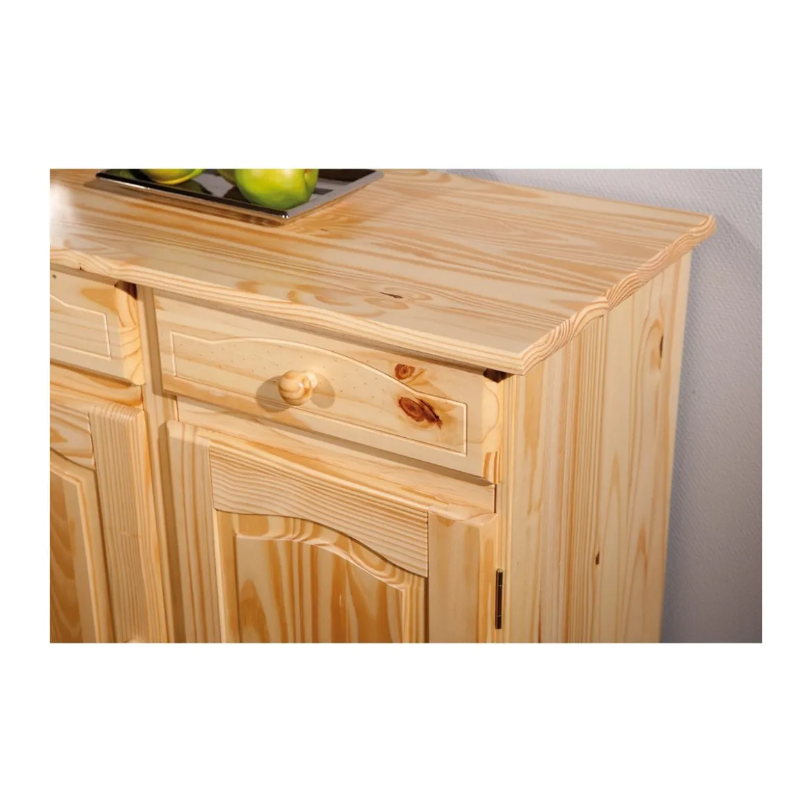 Mobile Credenza Pino 3 Ante Cassetti Buffet Dispensa Soggiorno Cucina Rustico