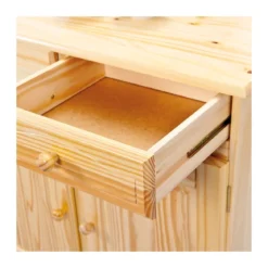 Mobile Credenza Pino 3 Ante Cassetti Buffet Dispensa Soggiorno Cucina Rustico