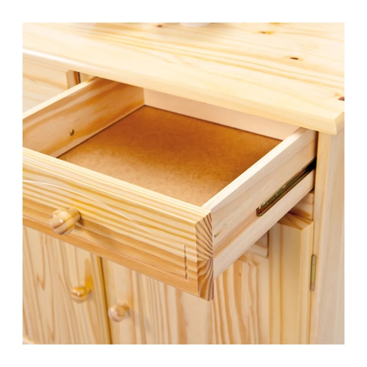 Mobile Credenza Pino 3 Ante Cassetti Buffet Dispensa Soggiorno Cucina Rustico