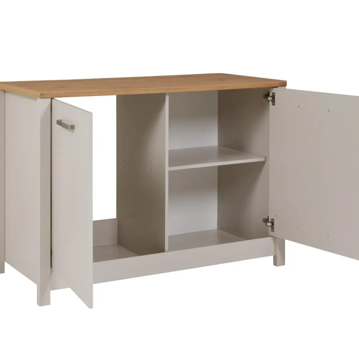Mobile da Cucina per Lavello Lavastoviglie Modulare Beige Rovere 2 Ante