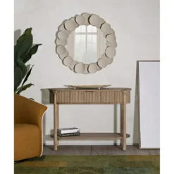 Mobile da Ingresso in Legno Naturale con Cassetto Ripiano Moderno