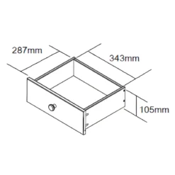 Mobile Grigio a 2 Ante 2 Cassetti Credenza in Legno Dispensa Soggiorno Cucina
